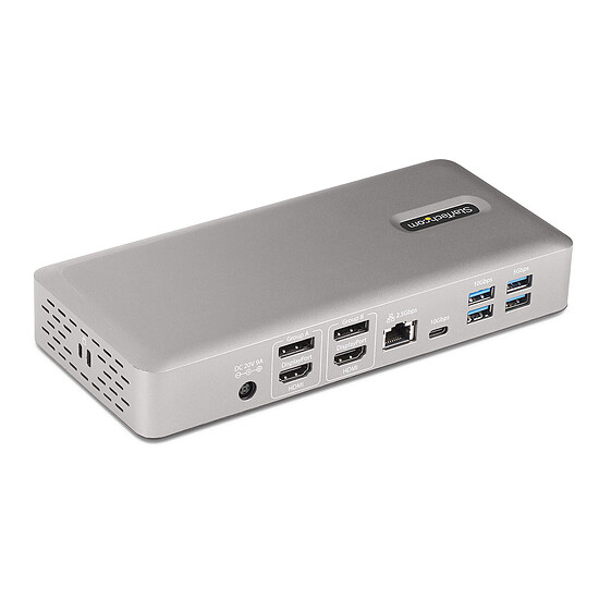 Station d'accueil PC portable StarTech.com Station d'accueil Thunderbolt 4 quadruple affichage 4K 60 Hz - Power Delivery 98 W - Autre vue