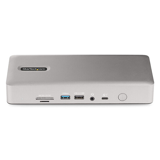 Station d'accueil PC portable StarTech.com Station d'accueil Thunderbolt 4 quadruple affichage 4K 60 Hz - Power Delivery 98 W - Autre vue