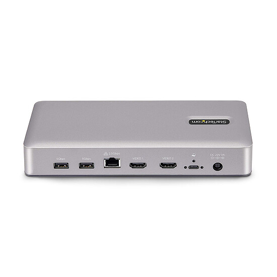 Station d'accueil PC portable StarTech.com Station d'accueil 10-en-1 USB4 double affichage 4K 60 Hz - Power Delivery 100 W - Autre vue