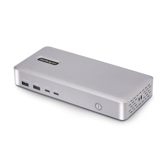 Station d'accueil PC portable StarTech.com Station d'accueil 10-en-1 USB4 double affichage 4K 60 Hz - Power Delivery 100 W - Autre vue