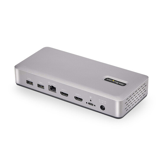 Station d'accueil PC portable StarTech.com Station d'accueil 10-en-1 USB4 double affichage 4K 60 Hz - Power Delivery 100 W - Autre vue