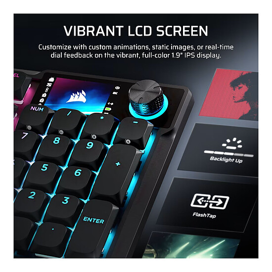 Clavier PC Corsair Gaming Vanguard Air 99 Wireless -  Noir - Autre vue