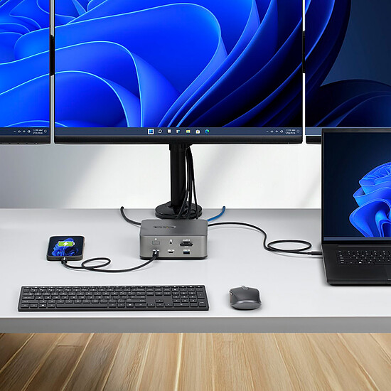 Station d'accueil PC portable StarTech.com Station d'accueil Thunderbolt 5/USB-C double affichage 8K 60 Hz avec Power Delivery 140 W - Autre vue