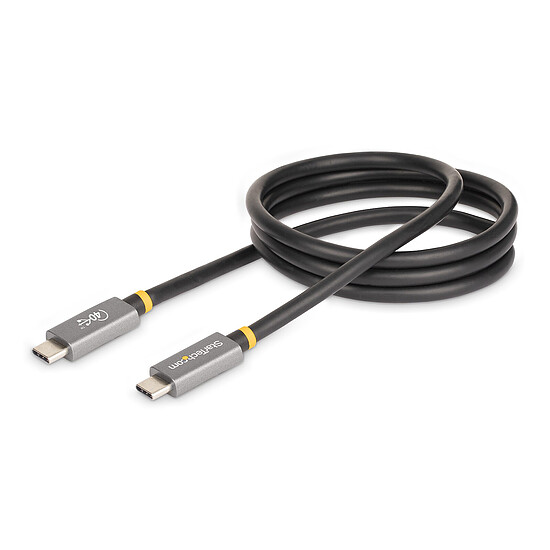 Câble USB StarTech.com Câble USB4, USB-C, 40 Gbps 8K 120Hz/4K 240Hz, ThunderBolt 4/3 avec Power Delivery 100W - M/M - 1 m - Autre vue
