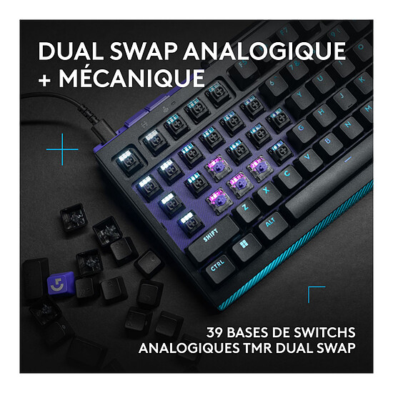 Clavier PC Logitech G G512 X 98 - Noir  - Autre vue