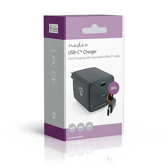 Chargeur Nedis Chargeur mural 30W 2 ports USB-C  - Autre vue
