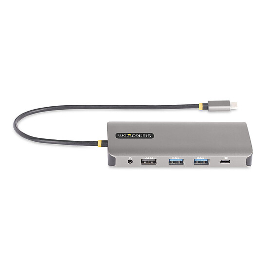 Station d'accueil PC portable StarTech.com Adaptateur multiport AV USB-C avec Display Port et HDMI 4K - Hub USB 4 ports, Lecteur de carte SD et PD - Autre vue