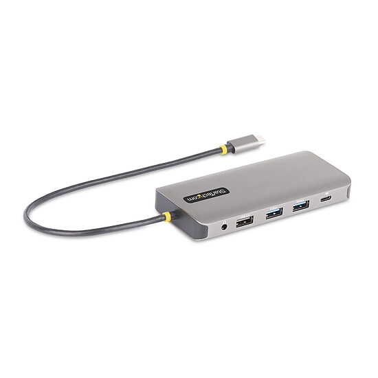 Station d'accueil PC portable StarTech.com Adaptateur multiport AV USB-C avec Display Port et HDMI 4K - Hub USB 4 ports, Lecteur de carte SD et PD - Autre vue