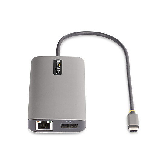 Station d'accueil PC portable StarTech.com Adaptateur multiport AV USB-C avec Display Port et HDMI 4K - Hub USB 4 ports, Lecteur de carte SD et PD - Autre vue