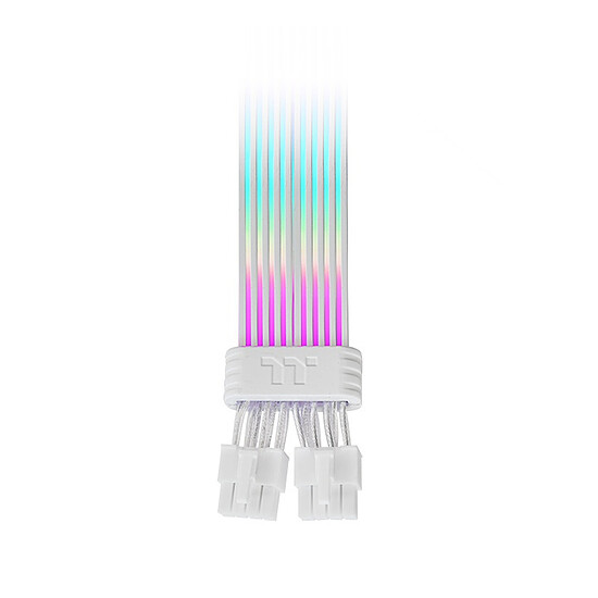 Câble d'alimentation Thermaltake Câble ARGB 8-PIN Tt Mod - Blanc - Autre vue