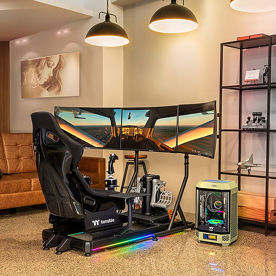 Siège de simulation de vol Thermaltake GF500 - Noir - Autre vue