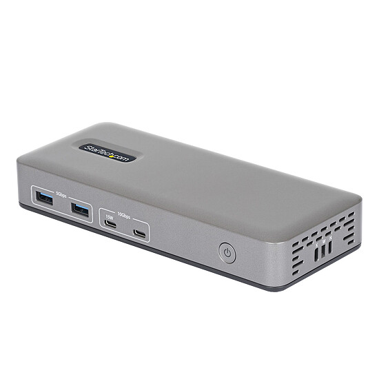 Station d'accueil PC portable StarTech.com Station d'accueil USB-C 3.1 double écran 4K / DisplayPort 1.2 / RJ45 / USB 3.1 avec Power Delivery 100 W - Autre vue