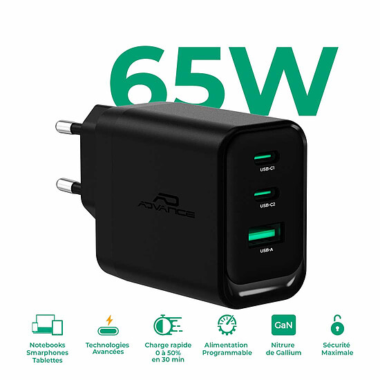 Chargeur PC portable Advance QuickFlex 65W - Autre vue