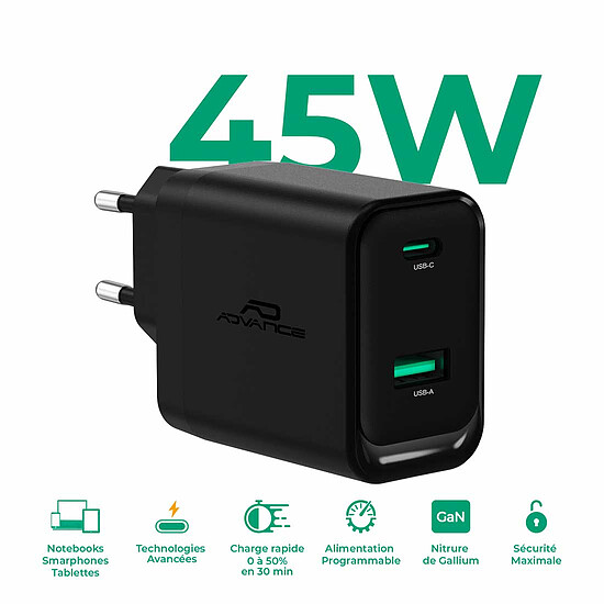 Chargeur PC portable Advance QuickFlex 45W - Autre vue