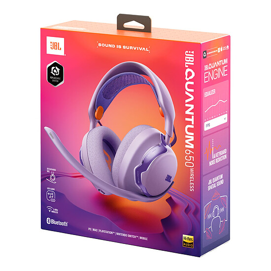 Casque micro JBL Quantum 650 - Violet - Autre vue