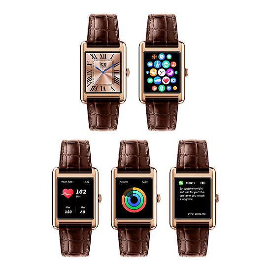 Montre connectée ICE Watch Smart TKS 2.0 - Rose-Gold Brown + + Ice Boliday Blanc et Or - Autre vue