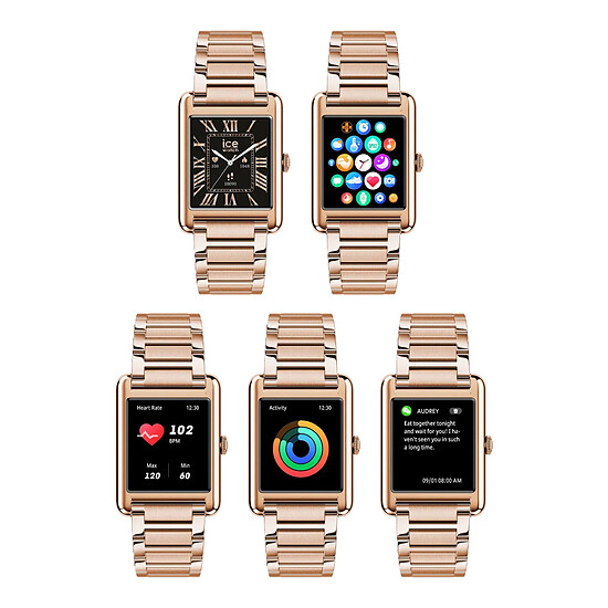Montre connectée ICE Watch Smart TKS 2.0 - Rose-gold + Ice Boliday Blanc et Or - Autre vue