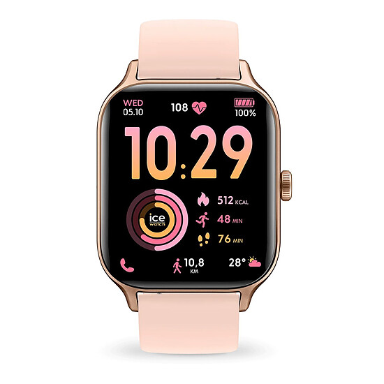 Montre connectée ICE Watch ICE fit RT 3.0 - Rose-Gold Nude + Bracelet Chaine Opaline Vert - Autre vue