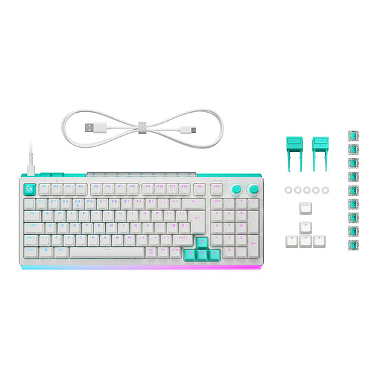 Clavier PC Logitech G G512 X 98 - Blanc - Autre vue