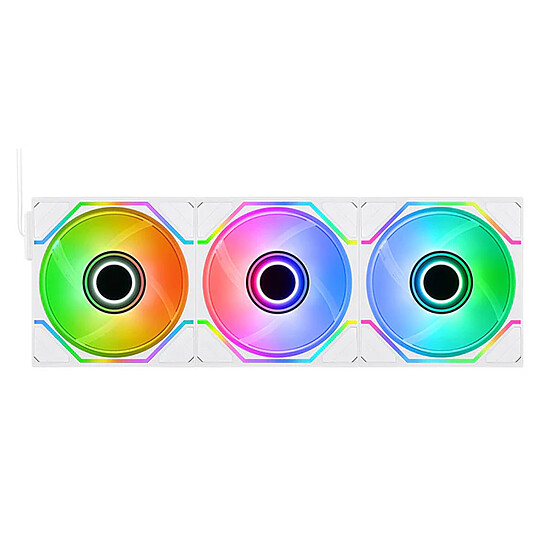 Ventilateur Boîtier Thermaltake Swafan Infinity EX12 ARGB Sync x 3 - Blanc - Autre vue
