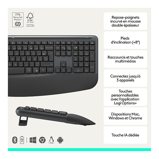 Clavier souris bureautique Logitech Signature Comfort Plus MK880 - Autre vue