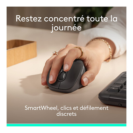 Souris PC Logitech Signature Comfort Plus M850 L - Graphite - Autre vue