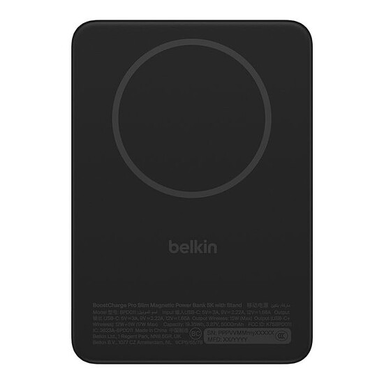 Batterie et powerbank Belkin Batterie Externe 5K Boost Charge - Noir - Autre vue