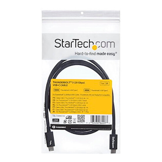 Câble USB StarTech.com Câble Thunderbolt 3 USB-C Noir - 1 m - Autre vue