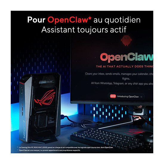 PC de bureau ASUS ROG NUC 2025 RNUC15JNK9X489A2 - Windows 11 - Autre vue
