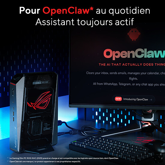 PC de bureau ASUS ROG NUC 2025 RNUC15JNK9X28AA2 - Windows 11 - Autre vue