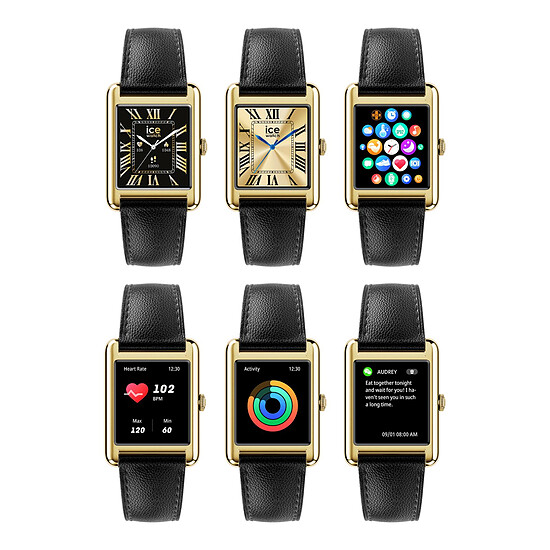 Montre connectée ICE Watch Smart TKS 2.0 - Gold Black + Ice Boliday Blanc et Or  - Autre vue