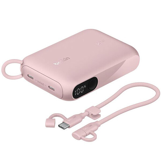 Batterie et powerbank Belkin BoostCharge Powerbank 10K avec Ecran - Rose - Autre vue