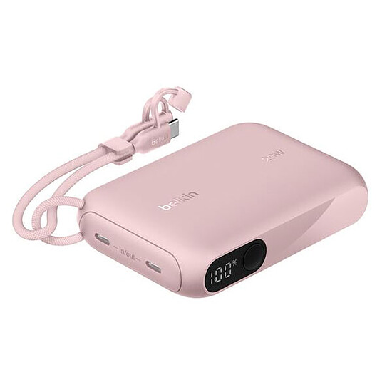 Batterie et powerbank Belkin BoostCharge Powerbank 10K avec Ecran - Rose - Autre vue