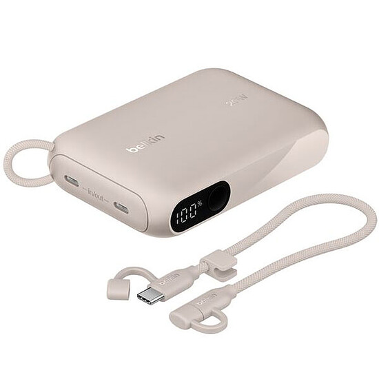 Batterie et powerbank Belkin BoostCharge Powerbank 10K avec Ecran - Sable - Autre vue