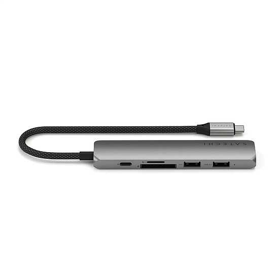 Hub USB SATECHI Multiports USB-C Slim 6-en-1 - Gris - Autre vue