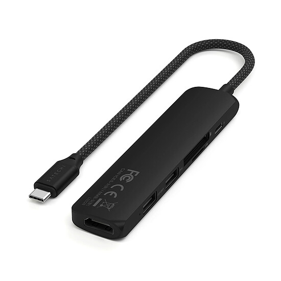 Hub USB SATECHI Multiports USB-C Slim 6-en-1 - Noir - Autre vue