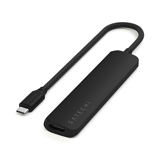 Hub USB SATECHI Multiports USB-C Slim 6-en-1 - Noir - Autre vue