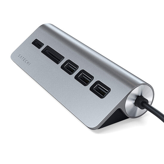 Hub USB SATECHI USB-C Combo Hub pour Desktop - Gris - Autre vue