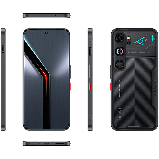 Smartphone ZTE Nubia Neo 5 GT 5G Phantom Black Gaming Back Cover - 12 Go / 256 Go - Autre vue