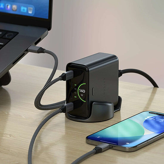 Chargeur SATECHI ChargeView 140W GaN - Noir - Autre vue
