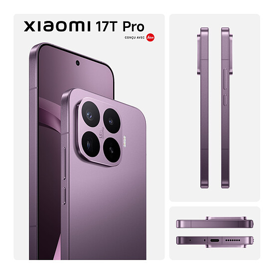 Smartphone Xiaomi 17T Pro 5G Violet - 512 Go - 12 Go - Autre vue
