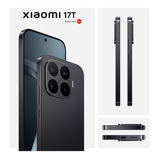 Smartphone Xiaomi 17T 5G Noir - 256 Go - 12 Go - Autre vue