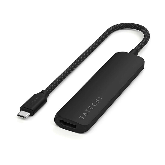 Hub USB SATECHI Multiports USB-C Slim 4-en-1 4K - Noir - Autre vue