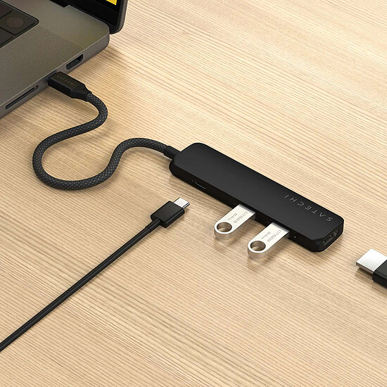 Hub USB SATECHI Multiports USB-C Slim 4-en-1 4K - Noir - Autre vue