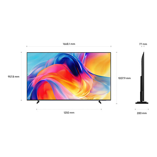 TV Samsung TU75M74H - TV Mini LED 4K UHD HDR - 185 cm - Autre vue