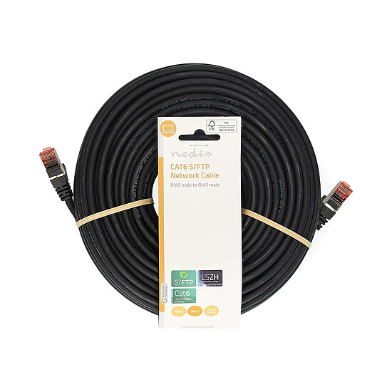 Câble RJ45 Nedis Câble RJ45 catégorie 6 S/FTP 30 m - Noir - Autre vue