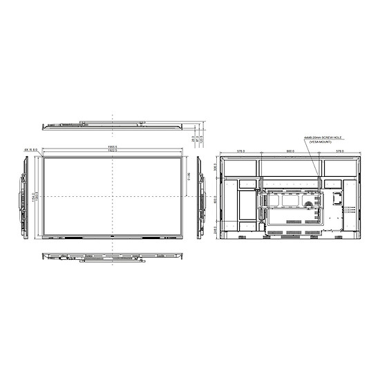 Écran dynamique iiyama 86" LED - ProLite TE8613A-B3AG - Ecran tactile et interactif 4K UHD  - Autre vue