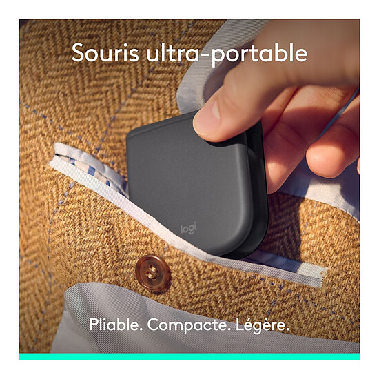 Souris PC Logitech Mobi Fold - Graphite - Autre vue