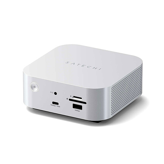 Station d'accueil PC portable Satechi CubeDock Thunderbolt 5 avec slot SSD - Argent - Autre vue