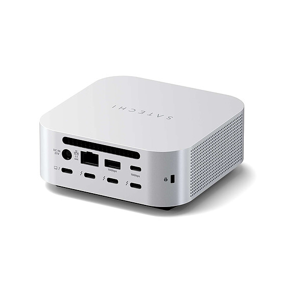 Station d'accueil PC portable Satechi CubeDock Thunderbolt 5 avec slot SSD - Argent - Autre vue